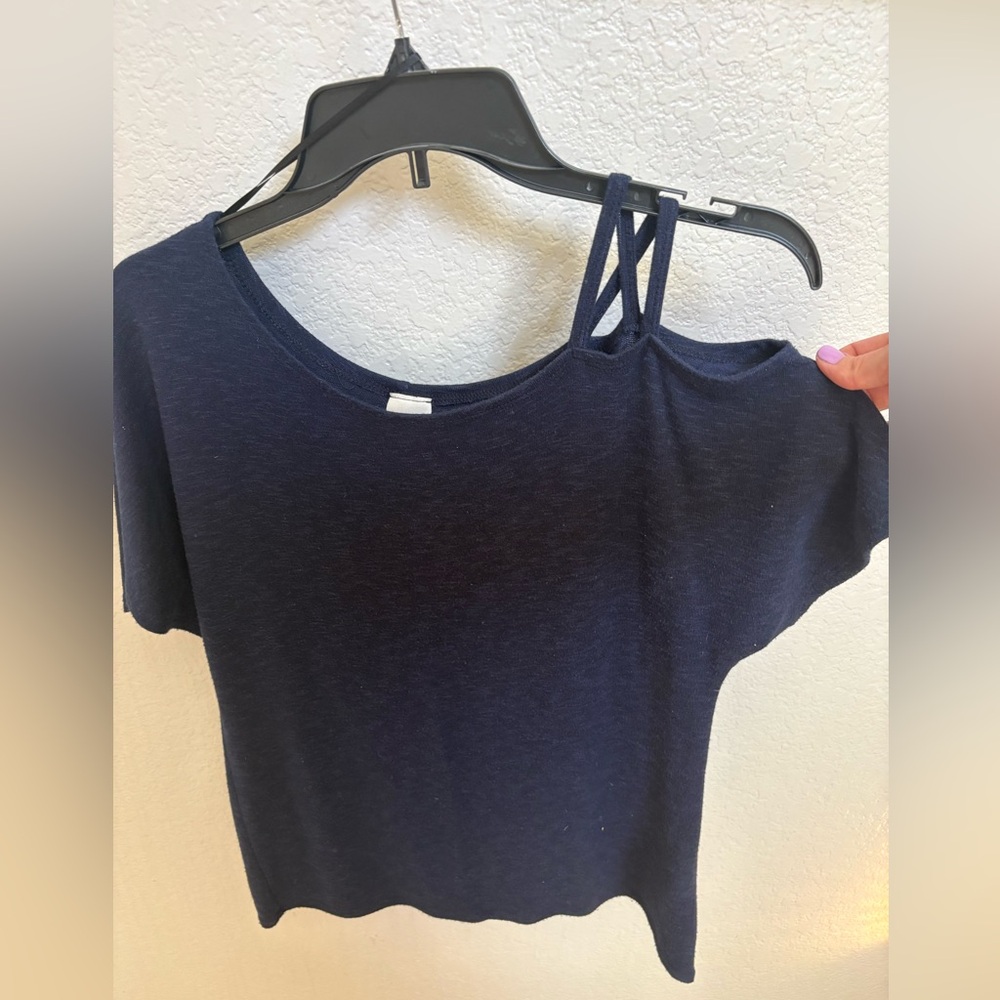 Blue Asymmetrical Top
